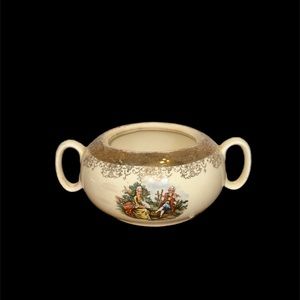 Vintage Sabin Crest-O-Gold Victorian 2 Handle Sugar Bowl ( No Lid)